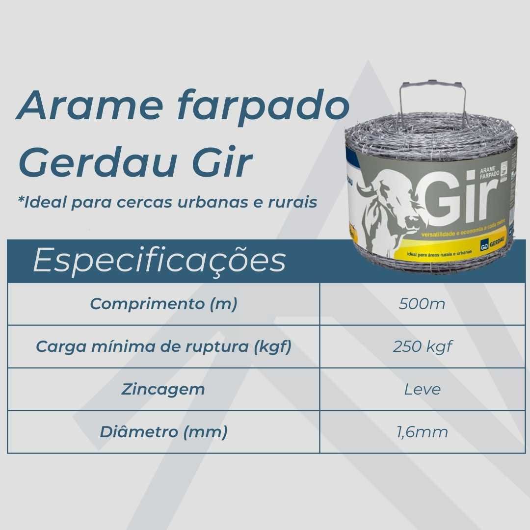 ARAME FARPADO GSP - 1,65MM X 500M