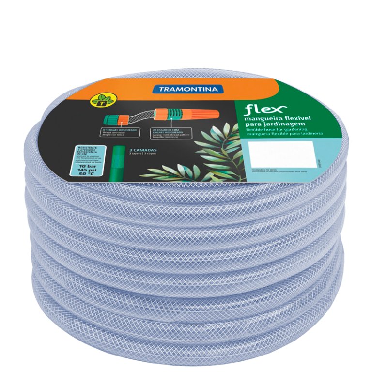 MANGUEIRA FLEX TRANCADA VERDE 1/2" VD 25M