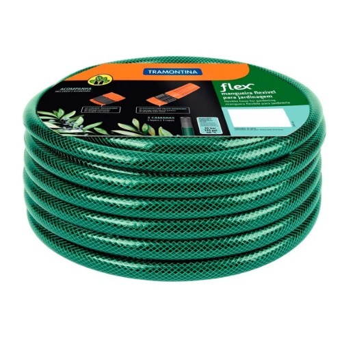 MANGUEIRA FLEX TRANCADA VERDE 1/2" VD 20M