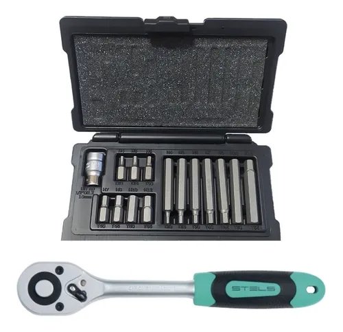 JG BITS TORX, HASTE SEXT 1/2" CRV, 15 PCS STELS