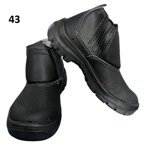 BOTA ELAST. BICO PLAST. COURO PT 43