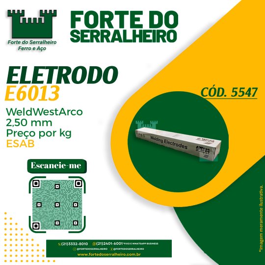 ELETRODO 2.50MM 6013 ESAB - WEST ARCO KG