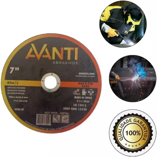 DISCO CORTE INOX 7" X 1,6 X 7/8" AVANTI