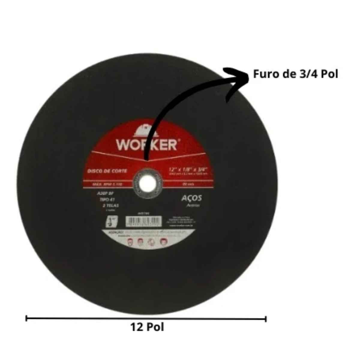 DISCO CORTE 12" X 3.0 X 3/4" DETONI