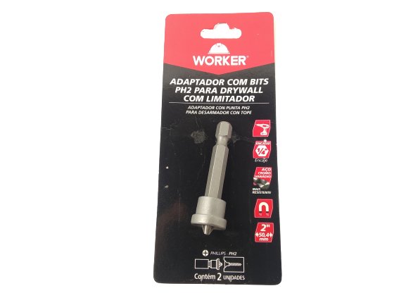 PONTA BITS DRYWALL PH2 X 2" - WORKER
