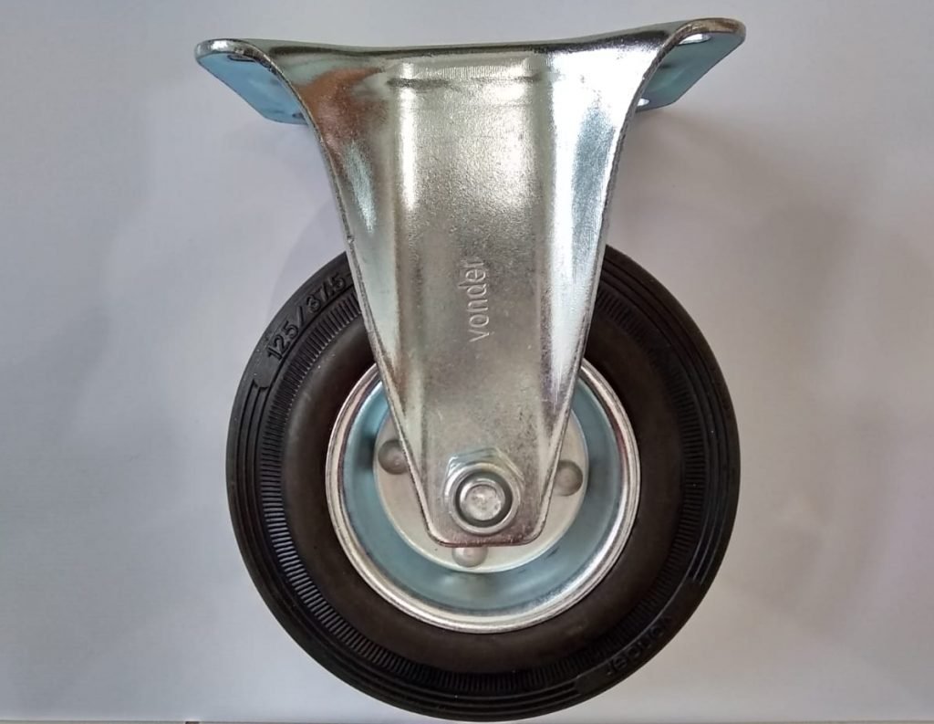 RODIZIO BORRACHA FIXO 6" - 160KGF MEDIO