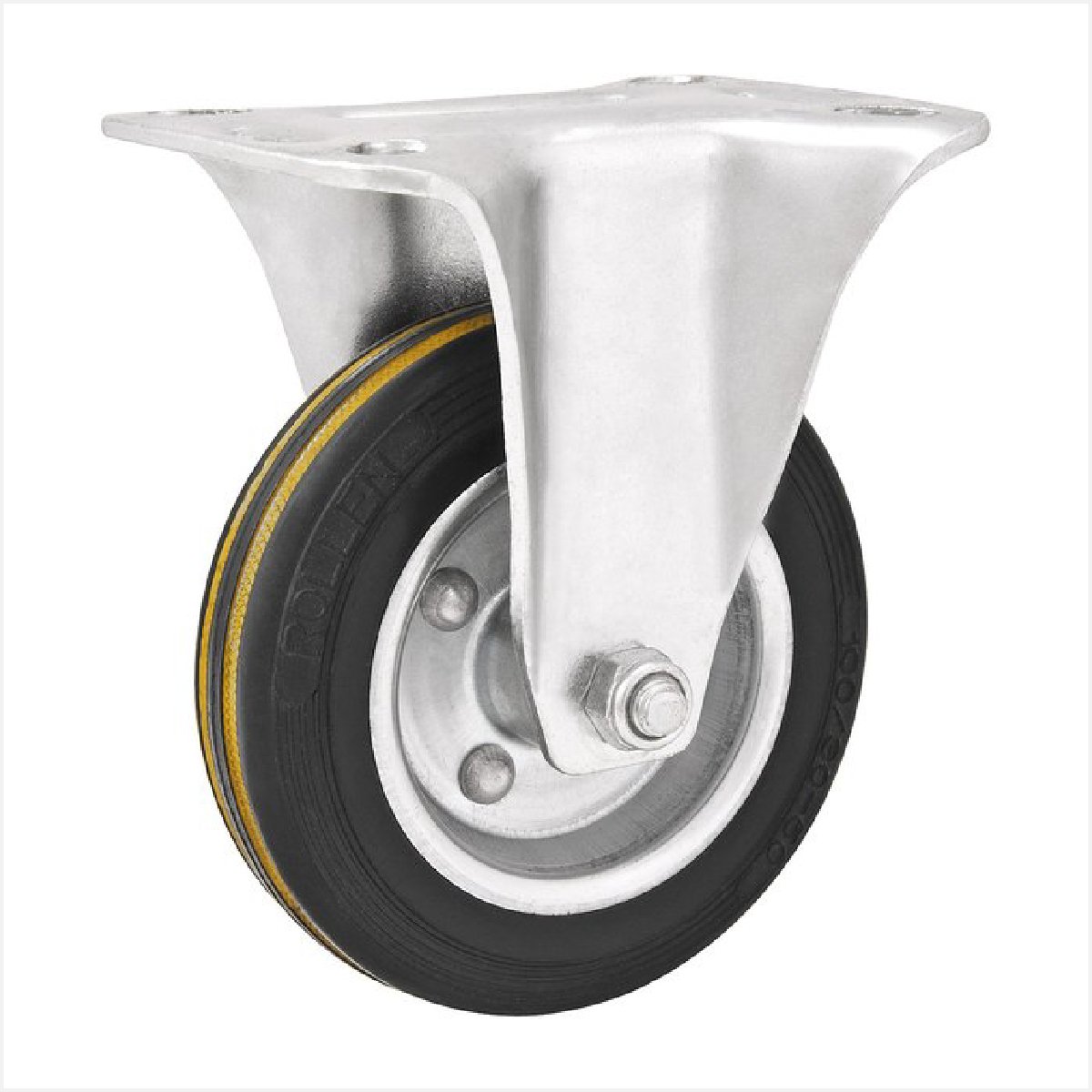 RODIZIO BORRACHA GIRA 8" - 180KGF MEDIO