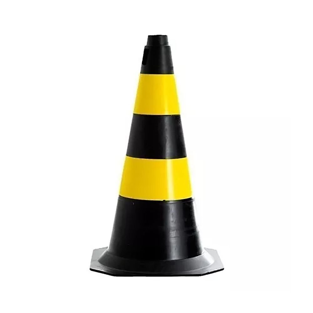 CONE 50CM PRETO/AMARELO POLIET VONDER