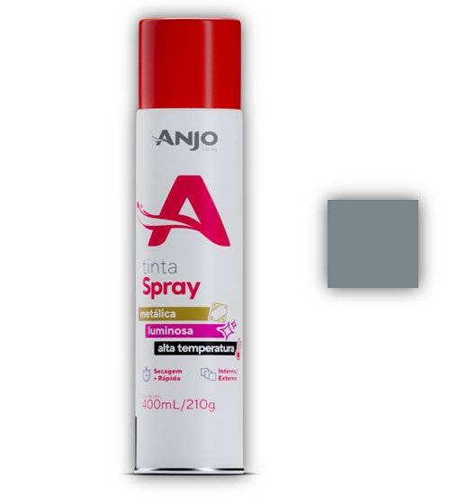 TINTA SPRAY ANJO ALUMINIO METALICA 400ML