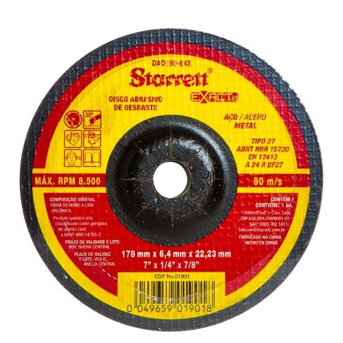 DISCO DESBASTE 7" X 7/8" STARRET
