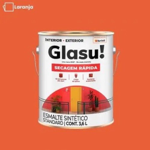 TINTA GLAS ESM LARANJA BRILH 3,6L