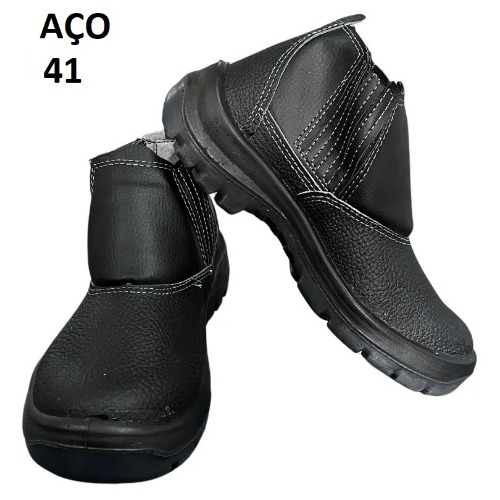 BOTA ELAST. BICO ACO COURO PT 41 - SAFETY FLEX