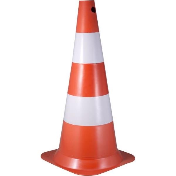 CONE 75CM BRANCO/LARANJA POLIET VONDER