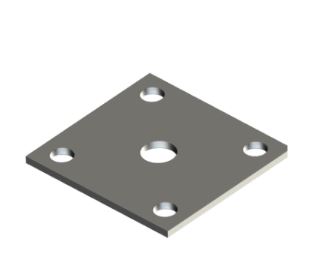 BASE DE MOLA (5 FUROS) - 4,75 - FURACAO 14MM