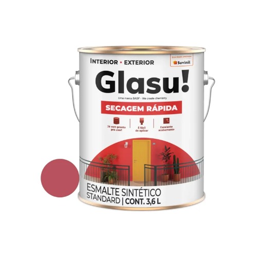 TINTA GLASU ESM VERMELHO BRILH 3,6L SEC. RAPIDA