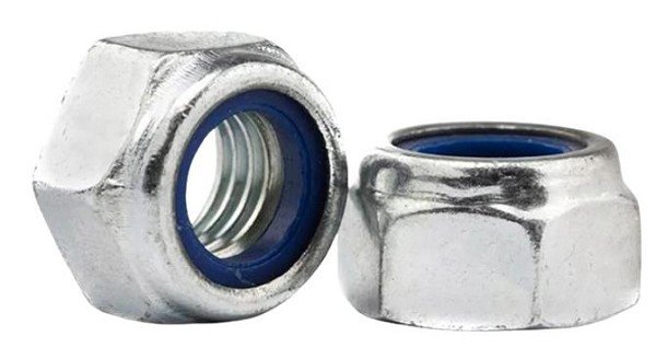 PORCA SEXT. ZINC M8 (CH 13) C/INSERTO NYLON