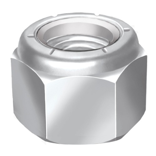 PORCA SEXT. ZINC M8 (CH 13) C/INSERTO NYLON