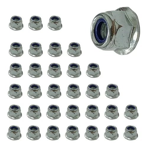 PORCA SEXT. ZINC M10 (CH 17) C/INSERTO NYLON