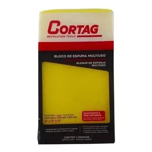 ESPUMA BLOCO 230 X 130 X 80 MM CORTAG