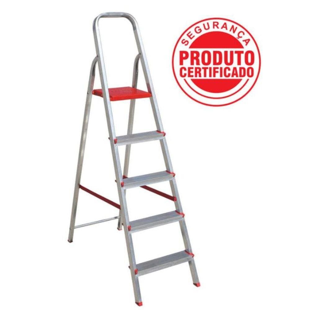 ESCADA ALUMINIO 5 DEGRAUS BOTAFOGO