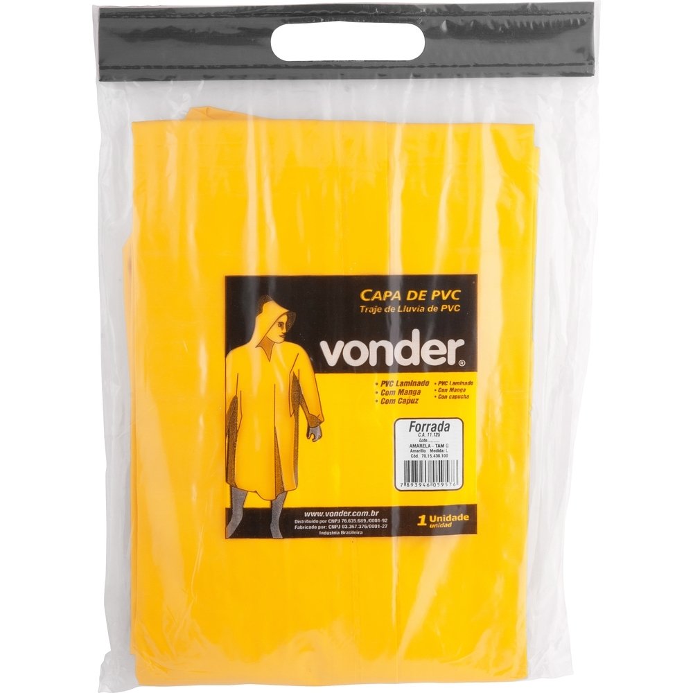 CAPA PVC LAMINADO C/FORRO G AMARELA 954