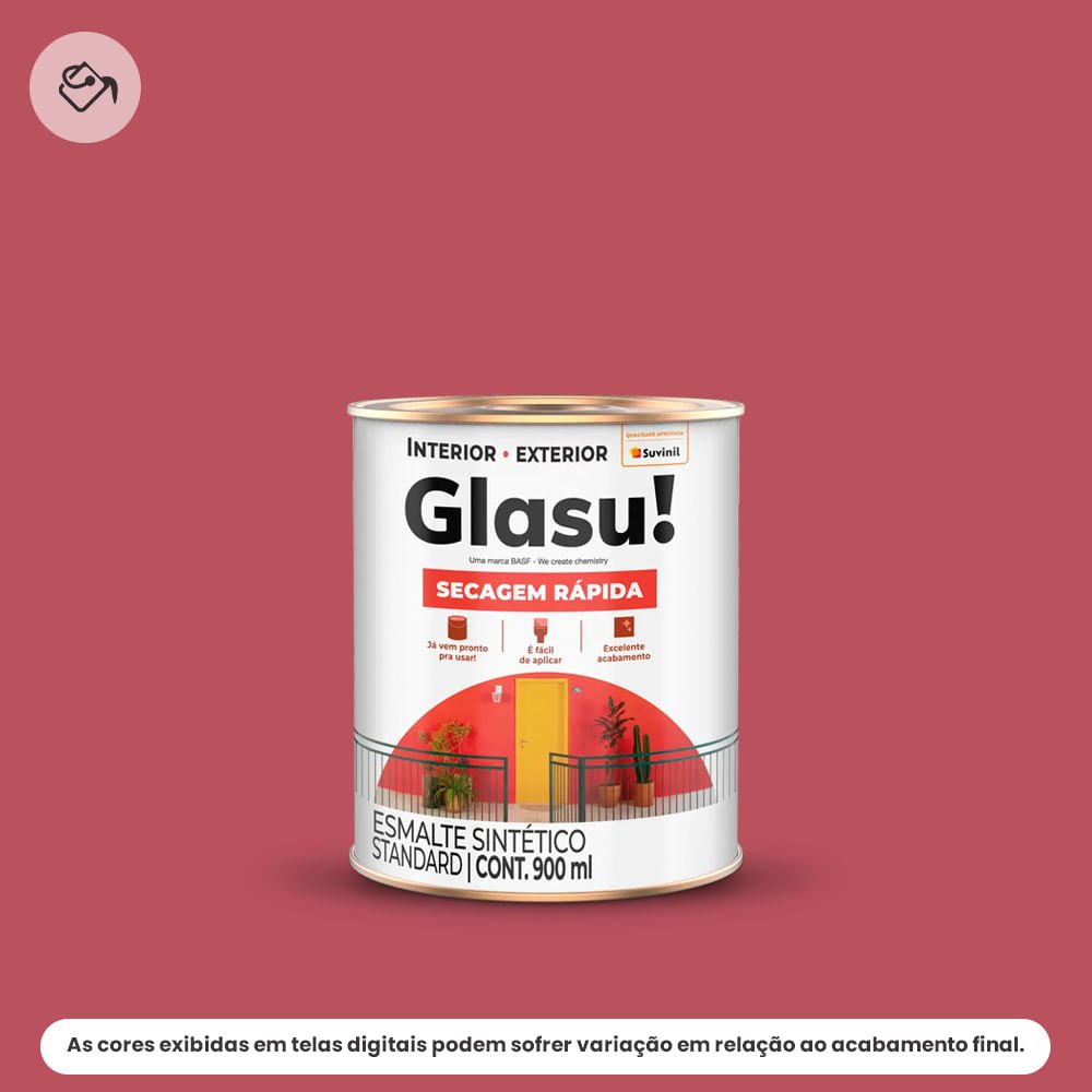 TINTA GLASU ESM VERMELHO BR 0.9L SEC. RAPIDA