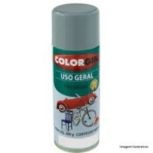 TINTA SPRAY CINZA PLACA USO GERAL 400ML - COLORGIN