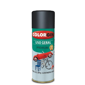 TINTA SPRAY PRETO FOSCO USO GERAL 400ML - COLORGIN