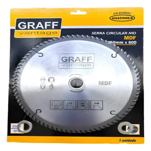 SERRA CIRCULAR MD/MDF 10" 250MM X 80D - GRAFF