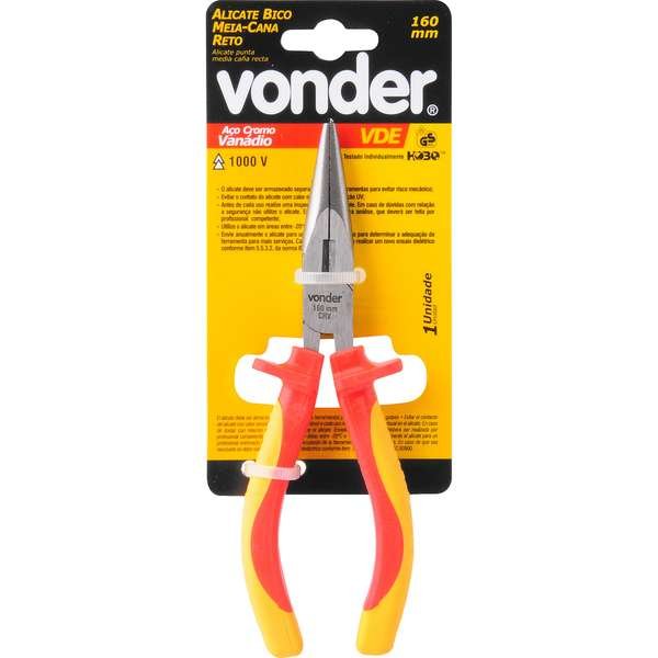 ALICATE BICO MEIA CANA RETO 6" 1000V VONDER