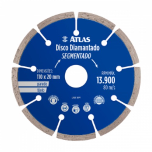 DISCO DIAM. SEGMENTADO - 110 MM ATLAS