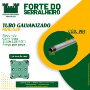 TUBO GALVANIZADO ROS 3/4" - 26,90X2,25X6000-NBR5580-CL