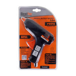 PISTOLA COLA QUENTE BIVOLT 12W PRETA - BF