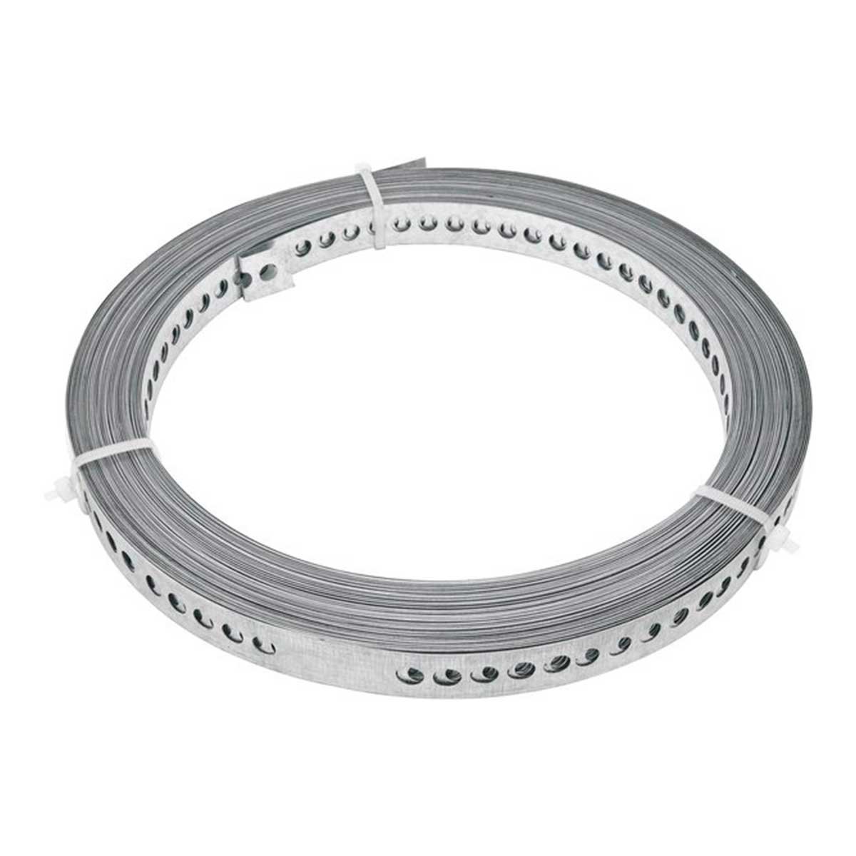 FITA DE ACO PERFURADA 19MM X 0,4MM X 30M