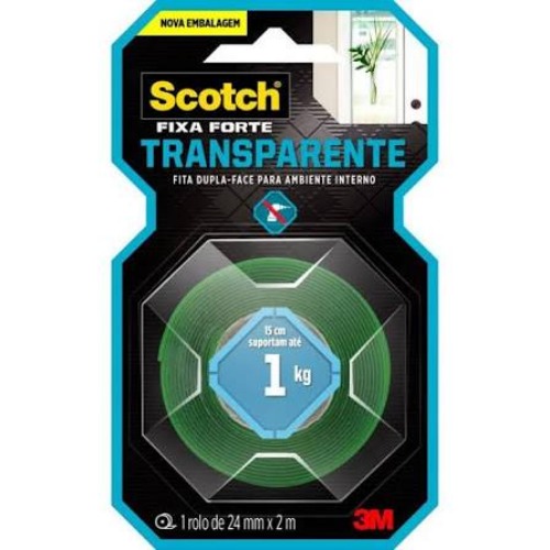 FITA DUPLA FACE SILICONE LINER VERDE 24MM X 3M