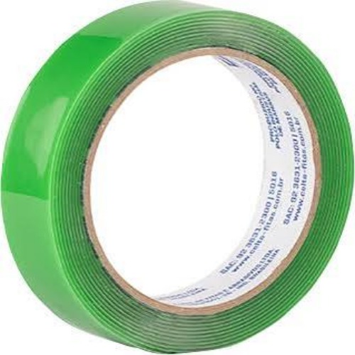 FITA DUPLA FACE SILICONE LINER VERDE 18MM X 5M