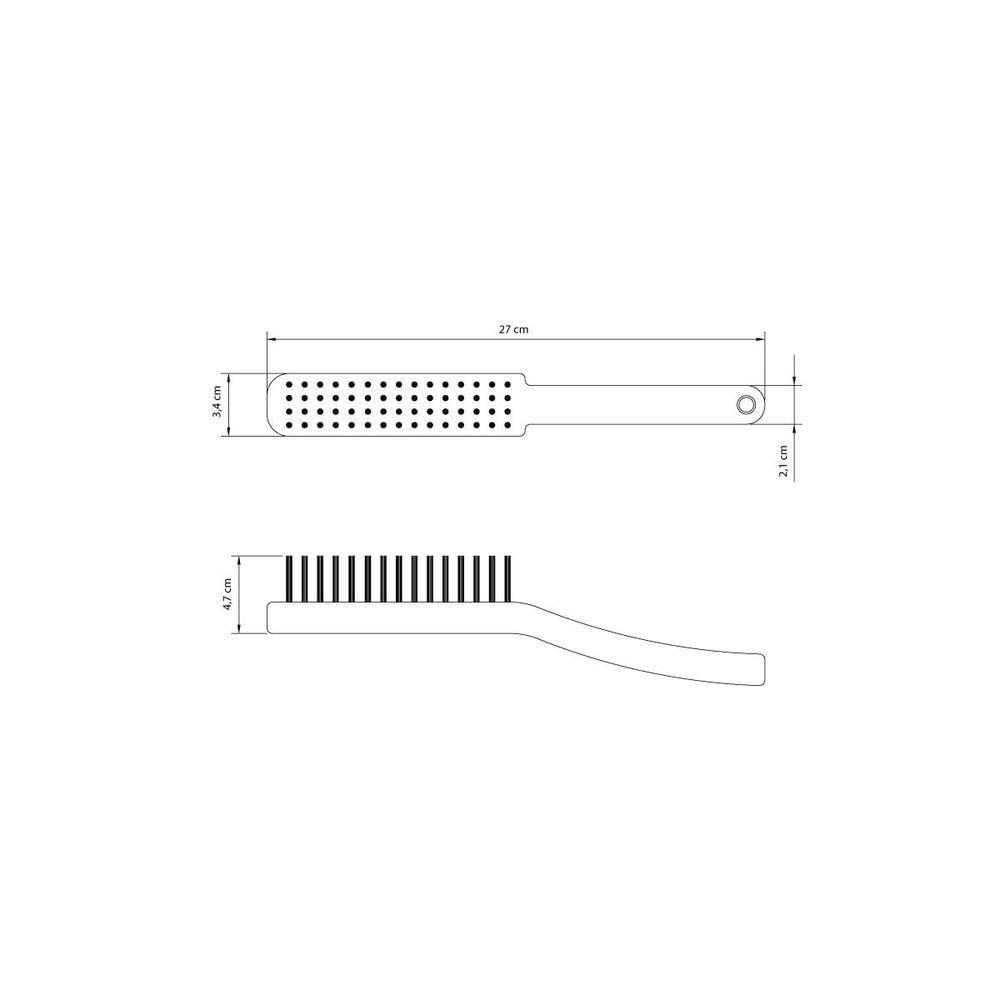 ESCOVA ACO MANUAL 5 FILEIRAS BASE PLASTICA