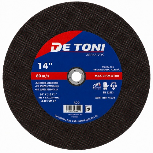 DISCO CORTE 14" X 3.0 X 1" DETONI