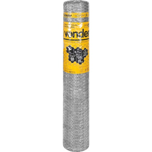 TELA HEX PINTEIRO 1" BWG 22 X 1,5M X 50M VONDER