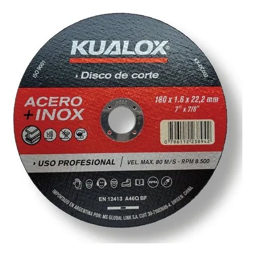 DISCO DIAM. 180 MM P/ CORTE DE METAL 7"