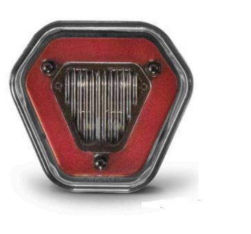 SINALEIRA LED 4 FUNÇÕES TRIANGULAR VERMELHA
