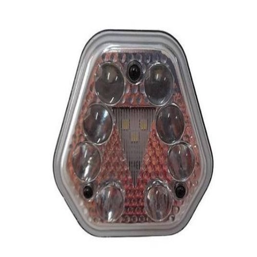 SINALEIRA LED 4 FUNÇÕES TRIANGULAR VERMELHA