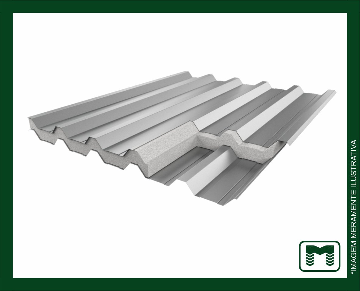 TELHA SANDUICHE TELHA/MANTA 0,43X1200 ASTM A792 AZ150
