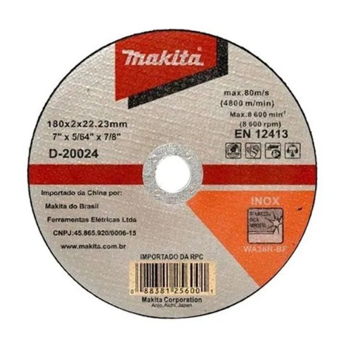 DISCO CORTE INOX 7" X 2,0 X 7/8" MAKITA