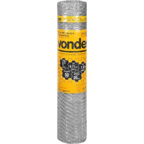 TELA HEX PINTEIRO 1" BWG 22 X 1,0M X 50M VONDER