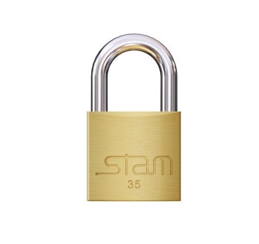 CADEADO STAM 35 MM LATONADO