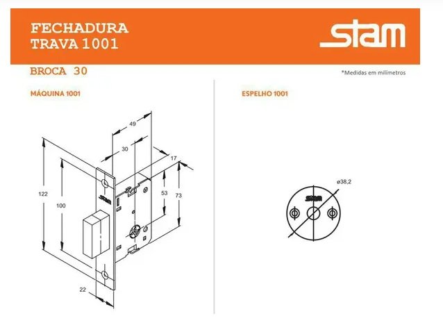 KIT STAM SEGURANCA 800/21 ESP INOX (FORA DE LINHA)