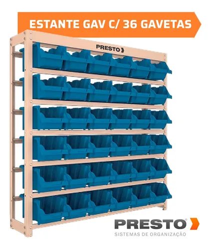 KIT PA ORGANIZACAO GAVETEIRO 27/5 GAVETA EMPILHAVEL AZUL PRE