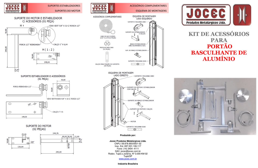 KIT P/ PORTAO BASCULANTE (N.2) ROL.4"