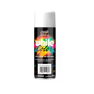 TINTA SPRAY ORBISPRAY BRANCO BRILHANTE 340ML/190G